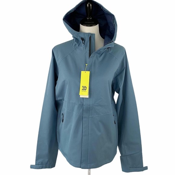 all in motion Other - All in Motion Waterproof Rain Jacket Hooded Blue Men's Medium Large or XXL